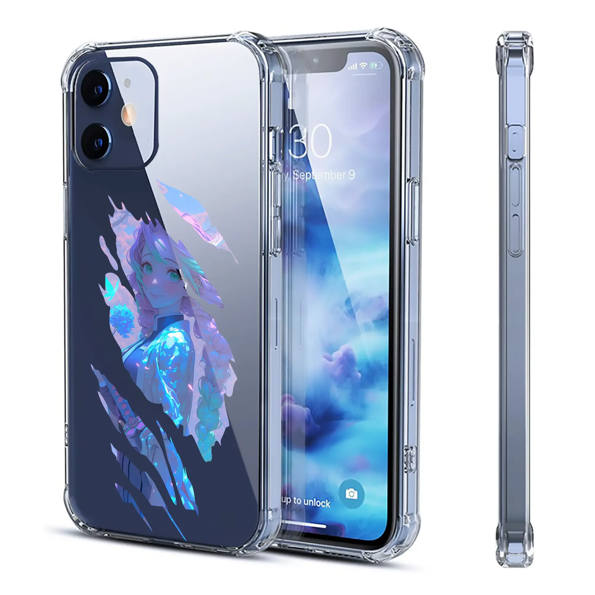 鬼滅の刃 グッズ,甘露寺 蜜璃 - IPhone 12シリーズ対応 ・ 透明スマホケース ・ クリアソフトケース ・ TPU素材 ・ 耐衝撃 ・ 高密着 ・ 防汚 防指紋 ・ 簡単着脱